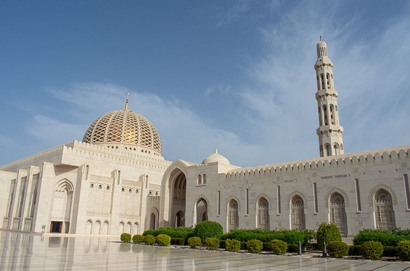 The Sultan Qaboos Grand Mosque is an architectural wonder.