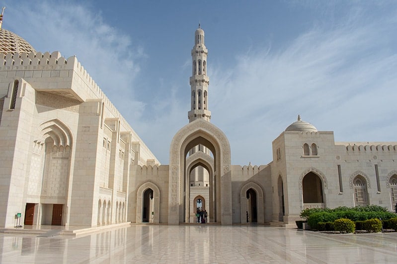 The Sultan Qaboos Grand Mosque is a top attraction in this travel guide of the top things to see and do in Oman.