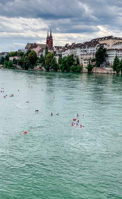 In the summer months, swimming down the Rhine River is one of the top activities amongst locals.