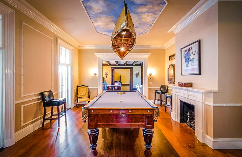 Billiards Room inside the Taggart House
