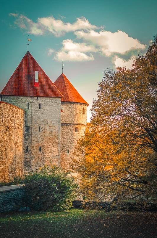 Tallinn's city walls were built in the 13th century.