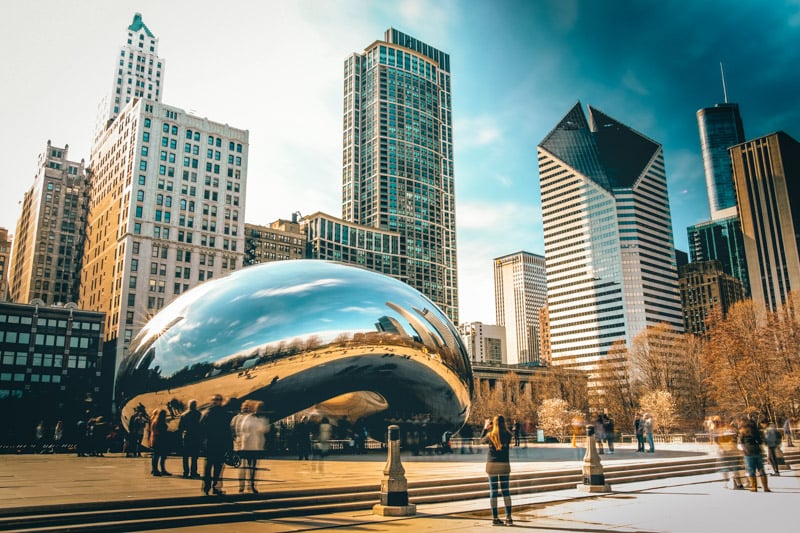 The Bean is one of the most popular public artwork sights in the city.