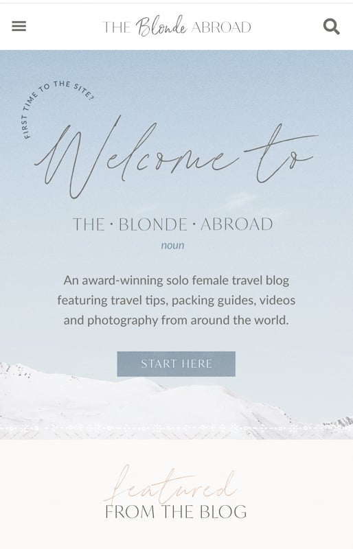 The Blonde Abroad is a top site for female travellers.