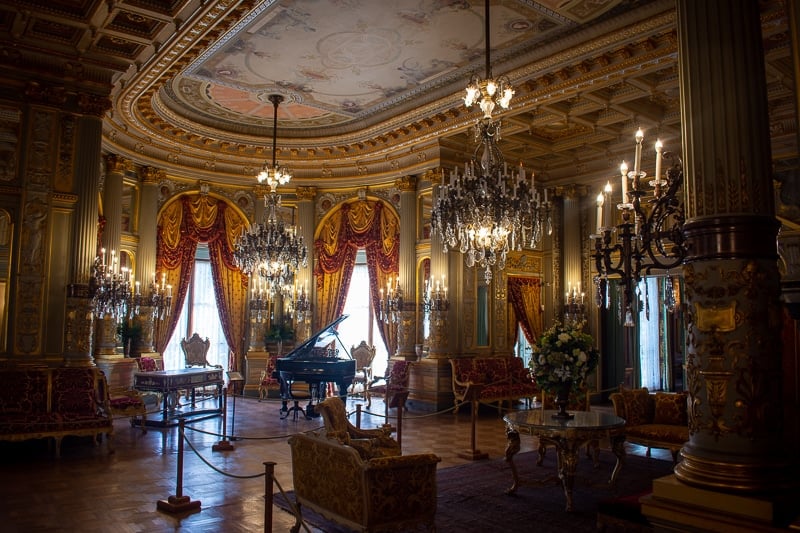 Interior of The Breakers, the most famous and luxurious of the Newport Mansions.