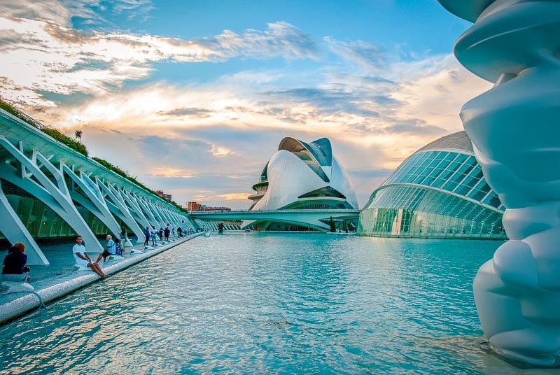 The City of Arts and Sciences is a futuristic attraction in Valencia.