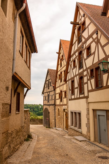 Rothenburg ob der Tauber has so many beautiful half-timbered homes, ideal for taking photos.