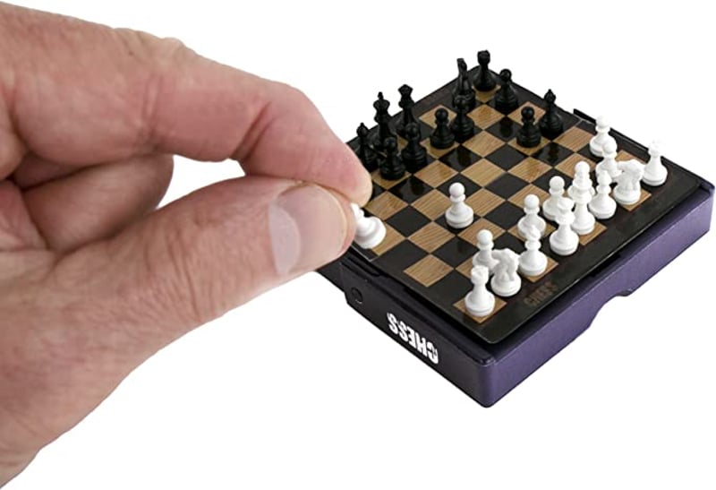 This tiny chess set is a fun gift for business travelers