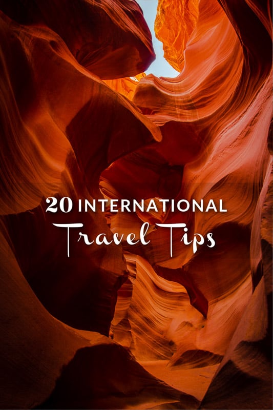 Top tips on international travel pinterest photo pin.