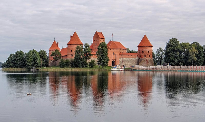 Trakai Island Castle is one of the most popular sights in Lithuania