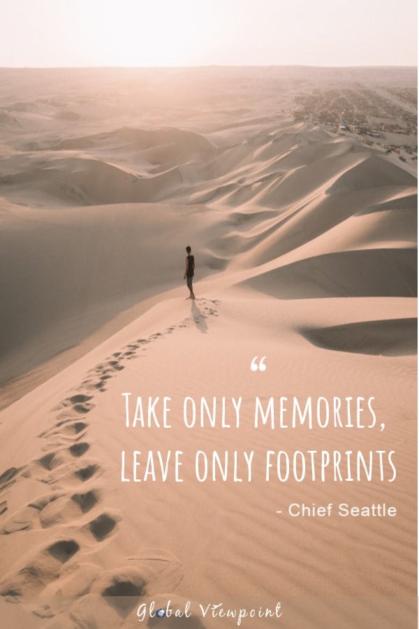 Take only memories travel quote.