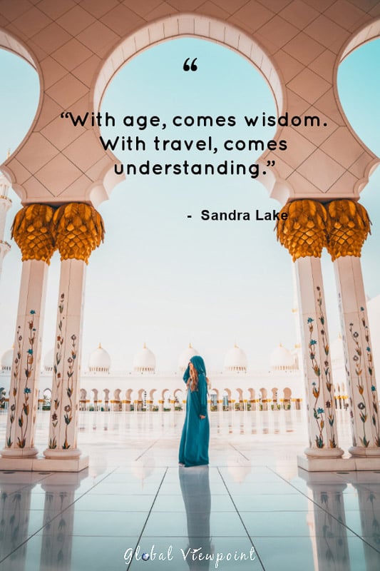 A great travel quote about wisdom.