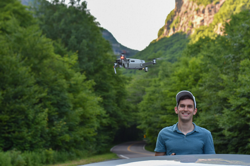 Flying my drone near Mount Mansfield.