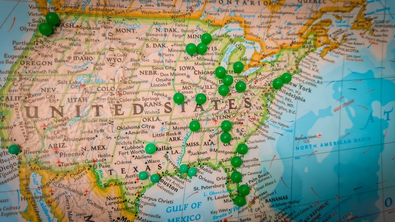 One of the best ideas for bucket lists is visiting all 50 states.