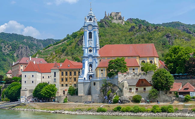 Dürnstein is one of the many beautiful towns you'll encounter along the Danube River in the Wachau Region.