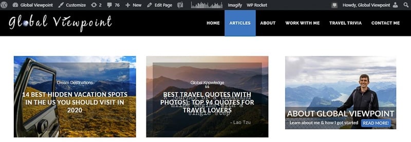 Using WordPress for your travel blog