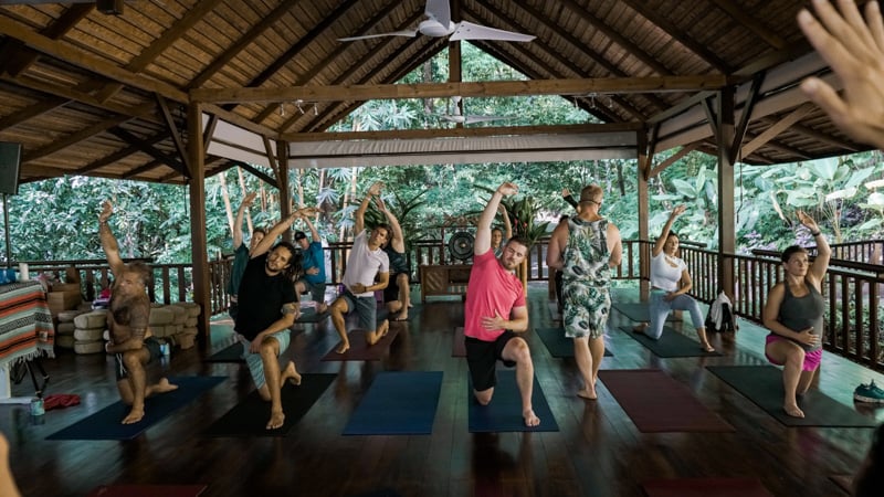 Yoga at the Imiloa Institute in Costa Rica