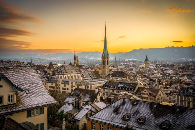 Zurich in the winter