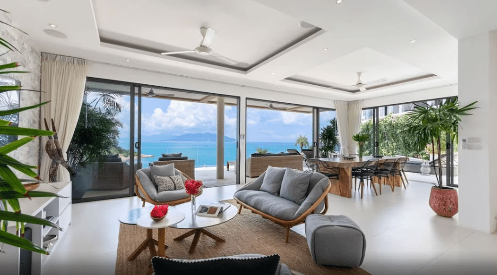 Stunning interior design and relaxing ocean views