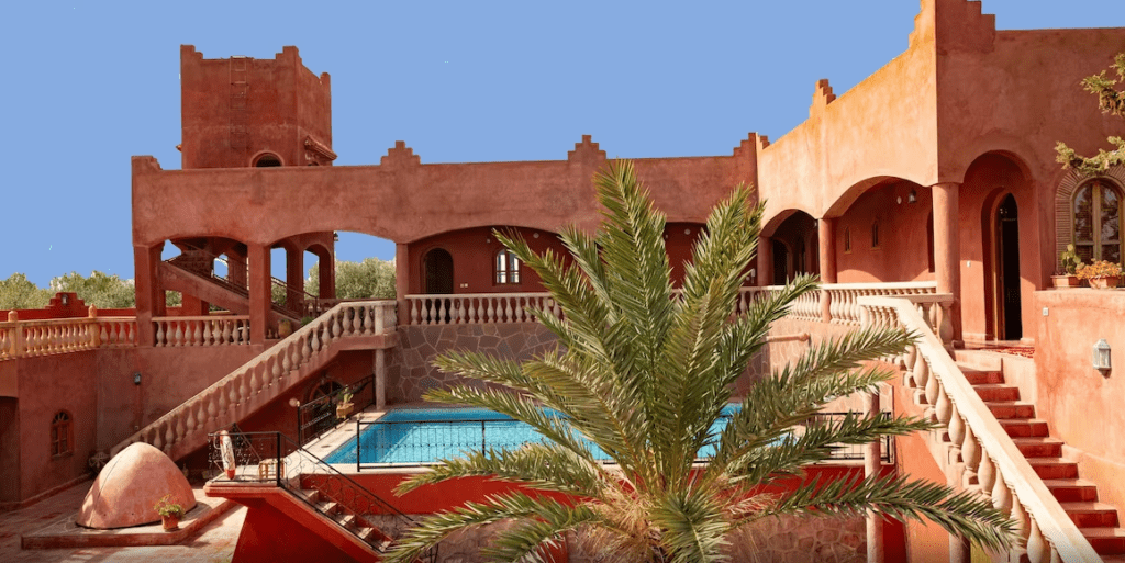 Traditional Moroccan house rental with outdoor pool