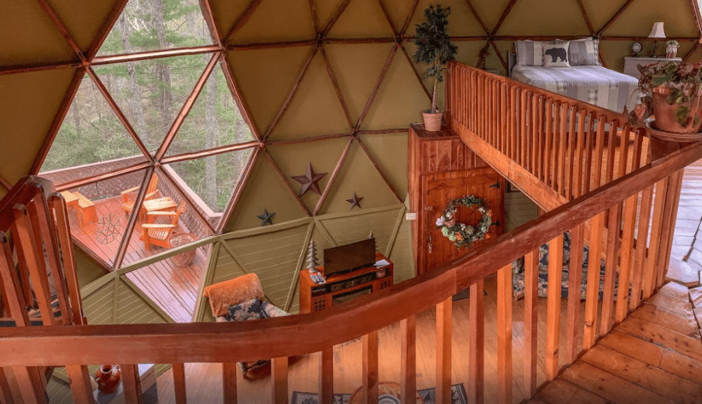 This cool dome is one of the most beautiful Airbnbs in North Carolina
