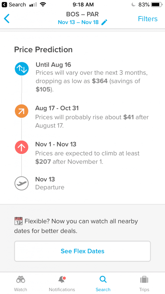 Hopper Price Predictions and Recommendations are very helpful for saving money on flights